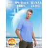 imageTACVASEN Swim Shirts for Men Rash Guard SPF Short Sleeve Sun TShirt UPF 50 Quick Dry Lightweight Fishing Water ShirtLight Blue