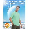 imageTACVASEN Swim Shirts for Men Rash Guard SPF Short Sleeve Sun TShirt UPF 50 Quick Dry Lightweight Fishing Water ShirtMint Green