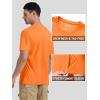 imageTACVASEN Swim Shirts for Men Rash Guard SPF Short Sleeve Sun TShirt UPF 50 Quick Dry Lightweight Fishing Water ShirtOrange
