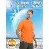 imageTACVASEN Swim Shirts for Men Rash Guard SPF Short Sleeve Sun TShirt UPF 50 Quick Dry Lightweight Fishing Water ShirtOrange