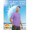 imageTACVASEN Swim Shirts for Men Rash Guard SPF Short Sleeve Sun TShirt UPF 50 Quick Dry Lightweight Fishing Water ShirtPurple