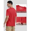imageTACVASEN Swim Shirts for Men Rash Guard SPF Short Sleeve Sun TShirt UPF 50 Quick Dry Lightweight Fishing Water ShirtTomato Red