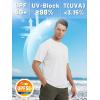 imageTACVASEN Swim Shirts for Men Rash Guard SPF Short Sleeve Sun TShirt UPF 50 Quick Dry Lightweight Fishing Water ShirtWhite