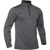 imageTACVASEN Mens Quarter Zip Up Pullover Long Sleeve Sweatshirt 14 Zip Golf Shirt Winter Fleece Lined Thermal PulloverDark Grey