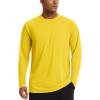 imageTACVASEN Mens Sun Shirt UPF 50 Long Sleeve UV Protection Lightweight Rash Guard Swim Shirt Quick Dry Fishing TShirtYellow