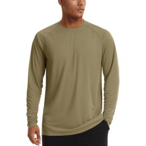imageTACVASEN Mens Sun Shirt UPF 50 Long Sleeve UV Protection Lightweight Rash Guard Swim Shirt Quick Dry Fishing TShirtDull Cyan