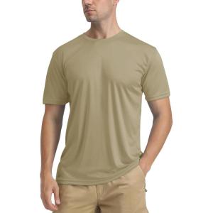 imageTACVASEN Swim Shirts for Men Rash Guard SPF Short Sleeve Sun TShirt UPF 50 Quick Dry Lightweight Fishing Water ShirtDull Blue