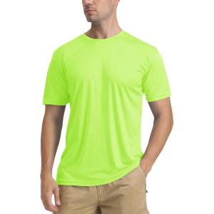 imageTACVASEN Swim Shirts for Men Rash Guard SPF Short Sleeve Sun TShirt UPF 50 Quick Dry Lightweight Fishing Water ShirtFlgreen