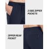 imageTACVASEN Mens Athletic Joggers with Zipper Pocket Quick Dry Lightweight Hiking Pants Stretch Running Workout SweatpantsBlue