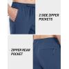 imageTACVASEN Mens Athletic Joggers with Zipper Pocket Quick Dry Lightweight Hiking Pants Stretch Running Workout SweatpantsBlue Grey