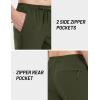imageTACVASEN Mens Athletic Joggers with Zipper Pocket Quick Dry Lightweight Hiking Pants Stretch Running Workout SweatpantsGreen