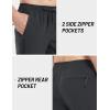 imageTACVASEN Mens Athletic Joggers with Zipper Pocket Quick Dry Lightweight Hiking Pants Stretch Running Workout SweatpantsGrey