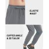 imageTACVASEN Mens Athletic Joggers with Zipper Pocket Quick Dry Lightweight Hiking Pants Stretch Running Workout SweatpantsLight Grey