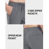imageTACVASEN Mens Athletic Joggers with Zipper Pocket Quick Dry Lightweight Hiking Pants Stretch Running Workout SweatpantsLight Grey