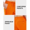 imageTACVASEN Mens Athletic Joggers with Zipper Pocket Quick Dry Lightweight Hiking Pants Stretch Running Workout SweatpantsOrange