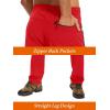 imageTACVASEN Mens Casual Pants Lightweight Quick Dry Stretch Water Resistant Joggers with Pockets Hiking Athletic WorkoutTomato Red