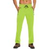 imageTACVASEN Mens Casual Pants Lightweight Quick Dry Stretch Water Resistant Joggers with Pockets Hiking Athletic WorkoutYellow Green