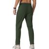 imageTACVASEN Mens Fleece Lined Jogger Sweatpants Water Resistant Winter Warm Athletic Track Pants with Zipper PocketsArmy Green
