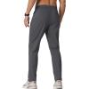 imageTACVASEN Mens Fleece Lined Jogger Sweatpants Water Resistant Winter Warm Athletic Track Pants with Zipper PocketsDark Gray