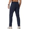 imageTACVASEN Mens Fleece Lined Jogger Sweatpants Water Resistant Winter Warm Athletic Track Pants with Zipper PocketsNavy Blue