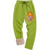 imageTACVASEN Mens Fleece Winter Pants Warm Sherpa Lined Sweatpants Heavyweight Thermal Lounge Athletic Track Jogger PantsAvocado Green