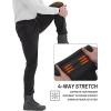 imageTACVASEN Mens Fleece Winter Pants Warm Sherpa Lined Sweatpants Heavyweight Thermal Lounge Athletic Track Jogger PantsBlack