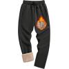 imageTACVASEN Mens Fleece Winter Pants Warm Sherpa Lined Sweatpants Heavyweight Thermal Lounge Athletic Track Jogger PantsDark Grey Heather