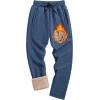 imageTACVASEN Mens Fleece Winter Pants Warm Sherpa Lined Sweatpants Heavyweight Thermal Lounge Athletic Track Jogger PantsGrey Blue Heather