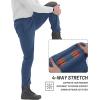 imageTACVASEN Mens Fleece Winter Pants Warm Sherpa Lined Sweatpants Heavyweight Thermal Lounge Athletic Track Jogger PantsGrey Blue Heather