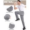 imageTACVASEN Mens Hiking Pants Lightweight Quick Dry Work Pants with 6 Pockets Tactical Waterproof Ripstop Outdoor PantsLight Grey