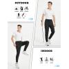 imageTACVASEN Mens Joggers Cotton Sweatpants with Pocket Lightweight Stretch Athletic Track Pants for Workout Casual RunningBlack