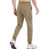 imageTACVASEN Mens Joggers Cotton Sweatpants with Pocket Lightweight Stretch Athletic Track Pants for Workout Casual RunningKhaki