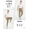 imageTACVASEN Mens Joggers Cotton Sweatpants with Pocket Lightweight Stretch Athletic Track Pants for Workout Casual RunningKhaki