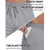 imageTACVASEN Mens Joggers Cotton Sweatpants with Pocket Lightweight Stretch Athletic Track Pants for Workout Casual RunningLight Grey