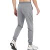 imageTACVASEN Mens Joggers Cotton Sweatpants with Pocket Lightweight Stretch Athletic Track Pants for Workout Casual RunningLight Grey