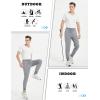imageTACVASEN Mens Joggers Cotton Sweatpants with Pocket Lightweight Stretch Athletic Track Pants for Workout Casual RunningLight Grey