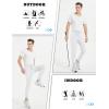 imageTACVASEN Mens Joggers Cotton Sweatpants with Pocket Lightweight Stretch Athletic Track Pants for Workout Casual RunningWhite