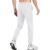 imageTACVASEN Mens Joggers Cotton Sweatpants with Pocket Lightweight Stretch Athletic Track Pants for Workout Casual RunningWhite