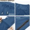 imageTACVASEN Mens Lightweight Hiking Pants Quick Dry Running Jogger Drawstring Sweatpants Zipper PocketsBlue Grey