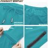 imageTACVASEN Mens Lightweight Hiking Pants Quick Dry Running Jogger Drawstring Sweatpants Zipper PocketsLake Blue