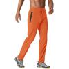 imageTACVASEN Mens Lightweight Hiking Pants Quick Dry Running Jogger Drawstring Sweatpants Zipper PocketsOrange