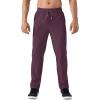 imageTACVASEN Mens Lightweight Hiking Pants Quick Dry Running Jogger Drawstring Sweatpants Zipper PocketsPurple Red