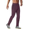 imageTACVASEN Mens Lightweight Hiking Pants Quick Dry Running Jogger Drawstring Sweatpants Zipper PocketsPurple Red