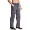 imageTACVASEN Mens Running Pants Lightweight Breathable Open Bottom Sweatpants with Pockets for JoggingTrainingWorkoutAgray
