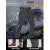 imageTACVASEN Mens Snow Pants Waterresistant Hiking Work Pants Fleece Lining Soft Shell Ski Snowboard PantsDark Grey