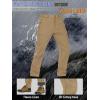 imageTACVASEN Mens Snow Pants Waterresistant Hiking Work Pants Fleece Lining Soft Shell Ski Snowboard PantsKhaki