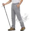 imageTACVASEN Mens Snow Pants Waterresistant Hiking Work Pants Fleece Lining Soft Shell Ski Snowboard PantsLight Grey