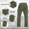 imageTACVASEN Mens Cargo Pants 5 Pockets Water Resistant Lightweight Quick Dry Ripstop Stretch Pants for Hiking Work TravelArmy Green
