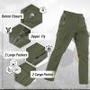 imageTACVASEN Mens Cargo Pants 5 Pockets Water Resistant Lightweight Quick Dry Ripstop Stretch Pants for Hiking Work TravelArmy Green