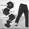 imageTACVASEN Mens Cargo Pants 5 Pockets Water Resistant Lightweight Quick Dry Ripstop Stretch Pants for Hiking Work TravelBlack